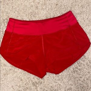 Lululemon Speed Up Shorts 2.5” - Size 2 - Red